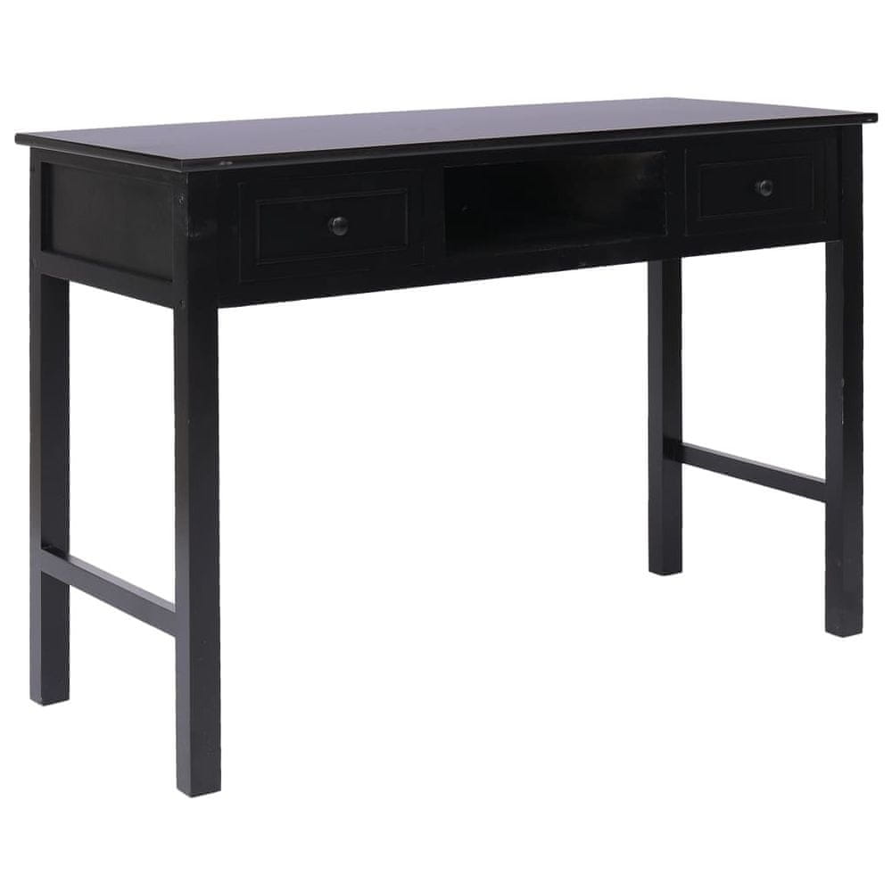 Petromila vidaXL Písací stôl čierny 110x45x76 cm drevený